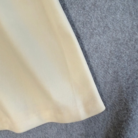 Vintage 70s Cream Embroidered Square Neck Mini Dress Long Sleeve Boho Style 5600 - Picture 5 of 16